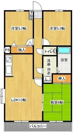 サンライトマンションの物件間取画像